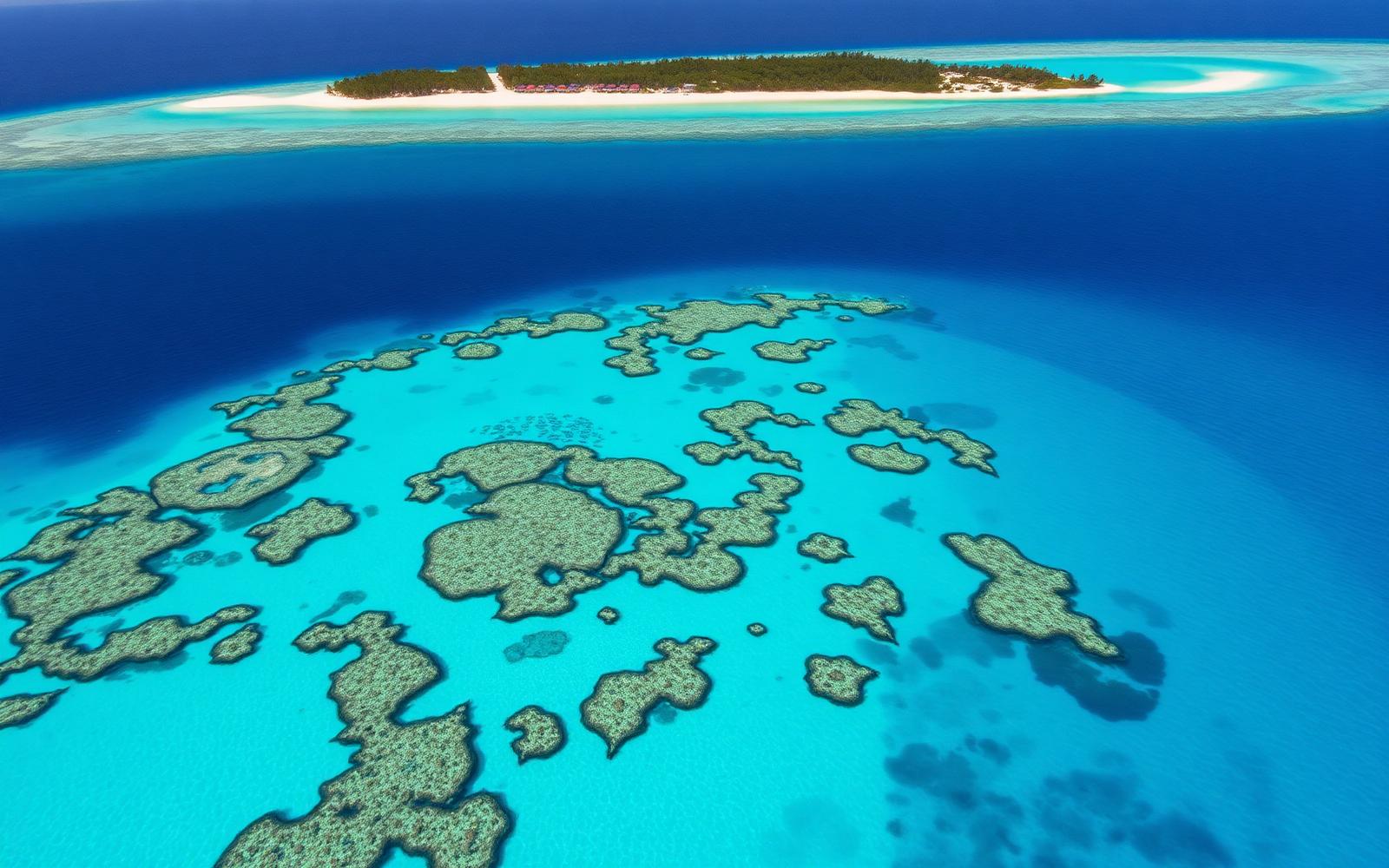 Lagon corallien turquoise
